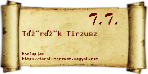 Török Tirzusz névjegykártya